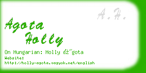 agota holly business card